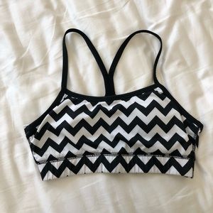 Full Tilt Black and White Sports Bra